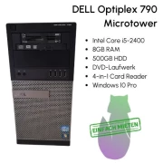 DELL Optiplex 790 Intel Core i5 - 2400, 8GB RAM,  500GB HDD, DVD-Brenner, 4-in-1 Card Reader, Windows 10 Pro
